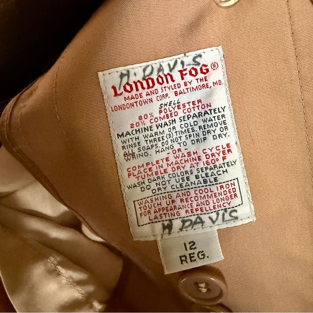 London Fog Women's Classic Blush/Mauve Trench Coat Lined - Picture 6 of 9